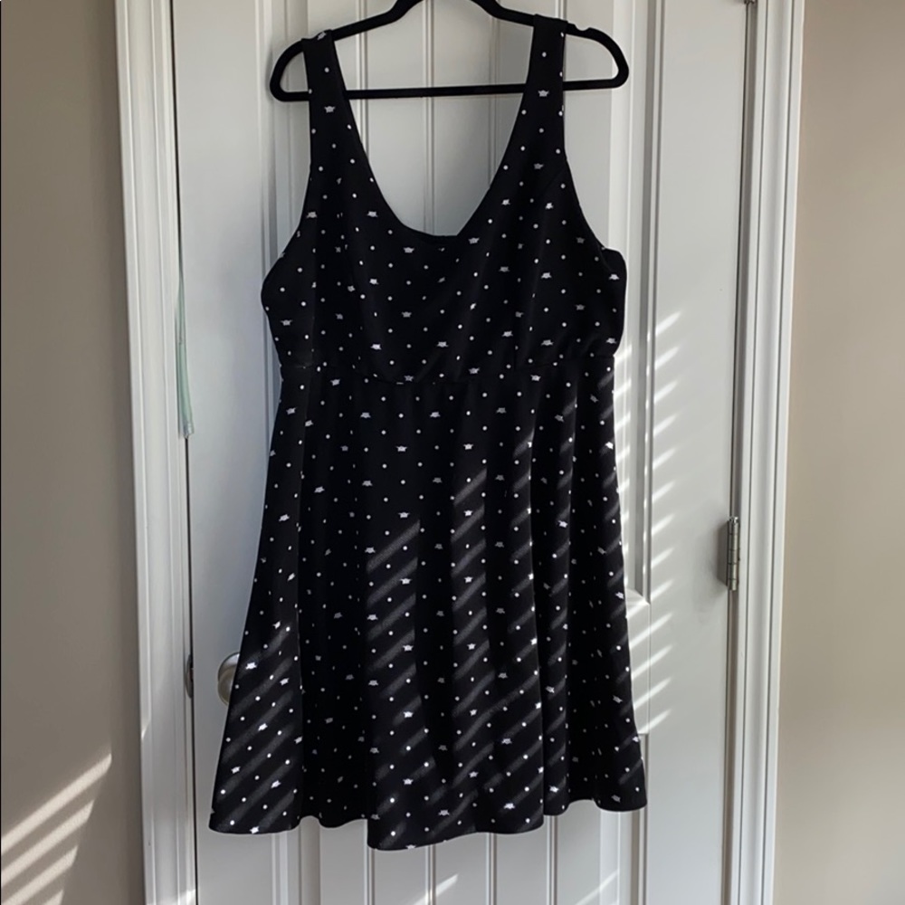 Torrid dress with cat polka dots